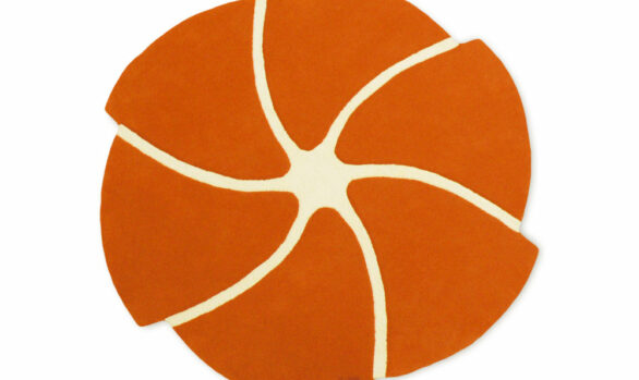 helicoide tapis orange rond