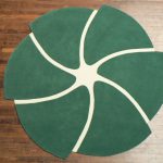 helicoide, vert, tapis-rond, aubusson, jory pradelle