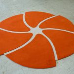 helicoide, tapis rond, jory pradelle, aubusson