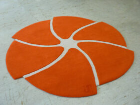 helicoide, tapis rond, jory pradelle, aubusson