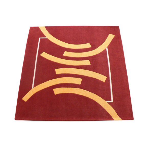 tapis design moderne rouge rectangle