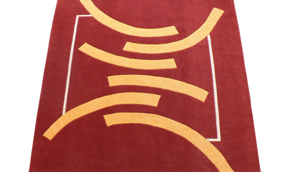 tapis design moderne rouge rectangle