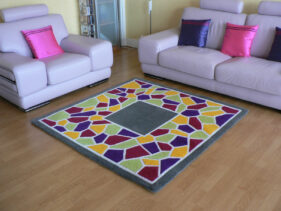 mozaïc, tapis-tuft, colore, multicolore