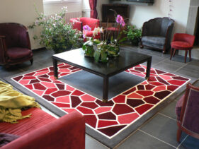 mozaïc, tapis-de-salon