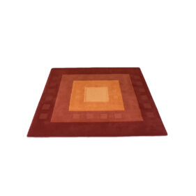 tapis Potala orangés laine naturelle made in france