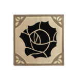 tapis art-déco art-nouveau rose noire