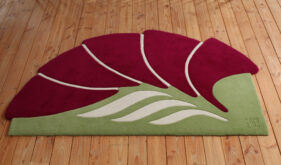 tutti-flori, tapis créateur, rouge, vert, original, design