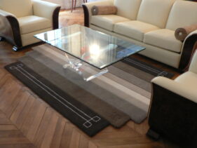 tapis art-déco teintes naturelles
