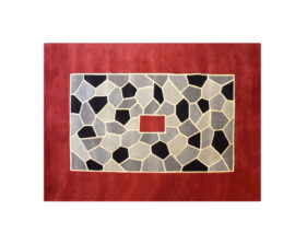 tapis rectangle rouge mozaique