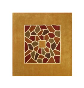 tapis ocre jaune mosaic