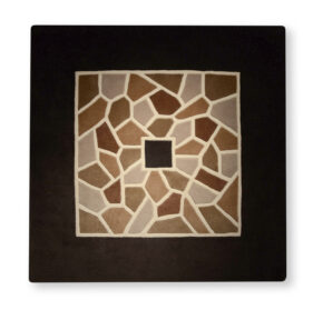 tapis mosaic noir sombre